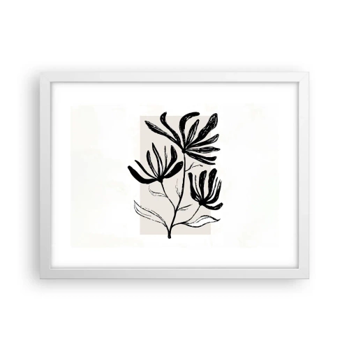 Plakat i hvid ramme - Skitse til et herbarium - 40x30 cm