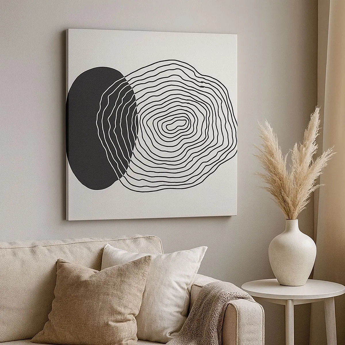 Lærredstryk - Billede på lærred - Varighed og vibration - 30x30 cm