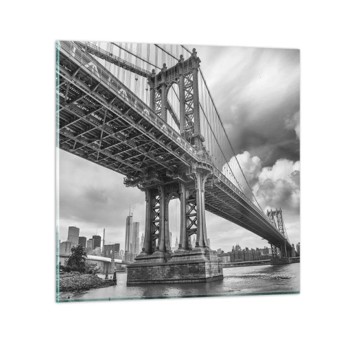 Billede på glas - Til byens hjerte - 50x50 cm