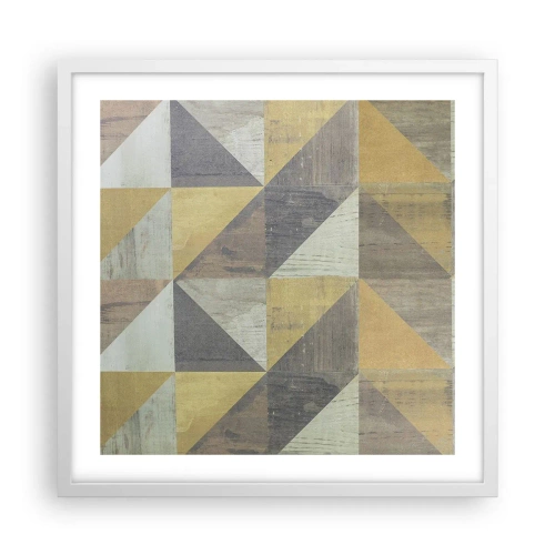 Plakat i hvid ramme - Ved trekantens vinkel - 50x50 cm