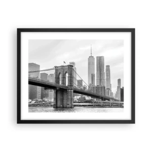 Plakat i sort ramme - New York stemning - 50x40 cm