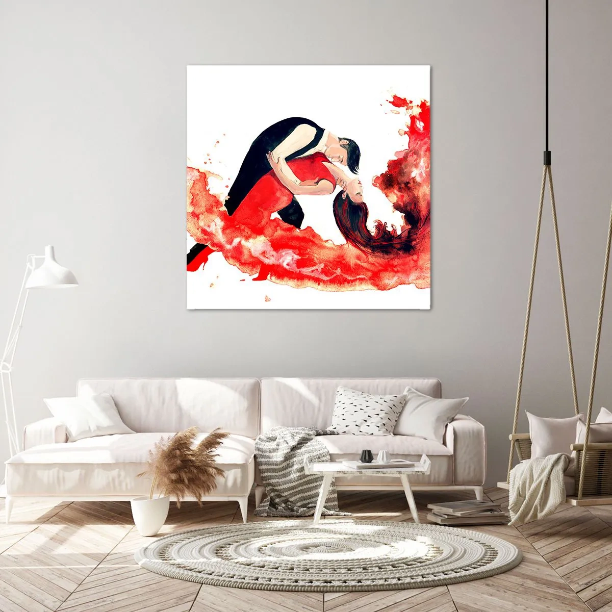 Lærredstryk - Billede på lærred - Tango - en sensuel bølge - 70x70 cm