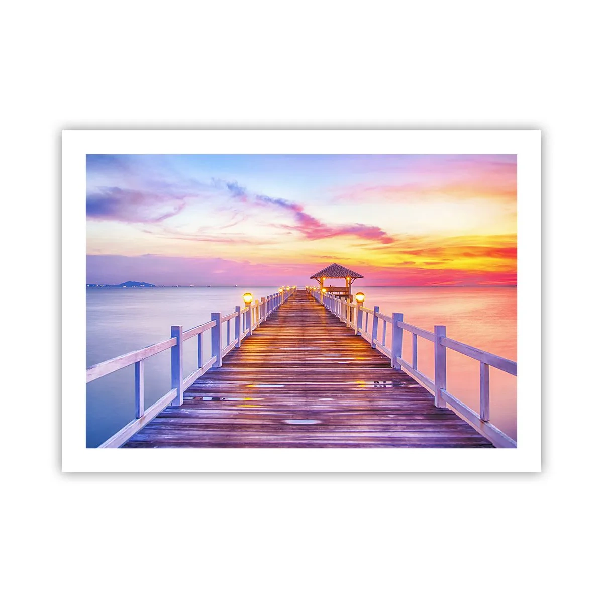 Plakat - Lilagylden stilhed om aftenen - 70x50 cm