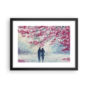 Plakat i sort ramme - Romantisk gåtur - 40x30 cm