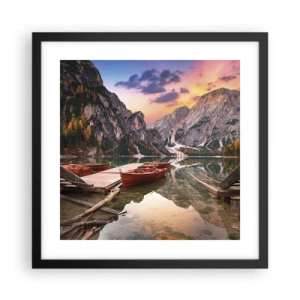 Plakat i sort ramme - Dagens løfte - 40x40 cm