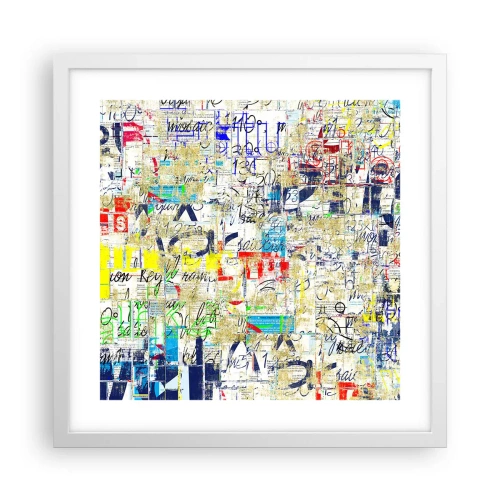 Plakat i hvid ramme - Simpelthen en fryd for øjet - 40x40 cm