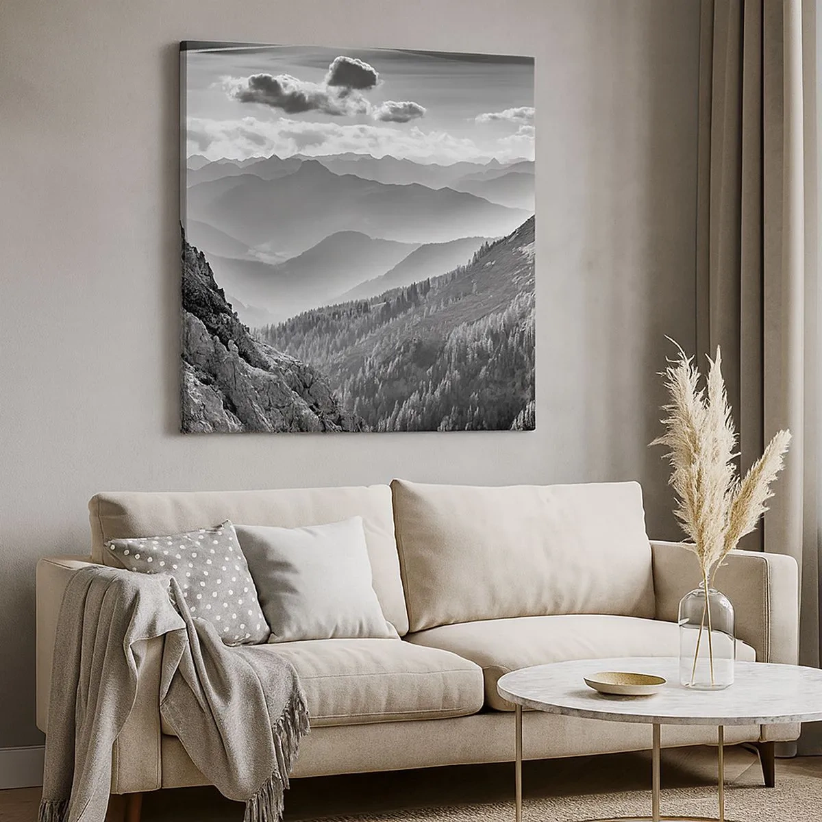 Lærredstryk - Billede på lærred - Hele vejen til horisonten - 30x30 cm