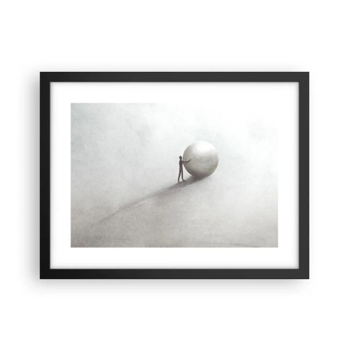 Plakat i sort ramme - Livets spil - 40x30 cm