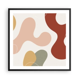 Plakat i sort ramme - Es eller flores? - 60x60 cm