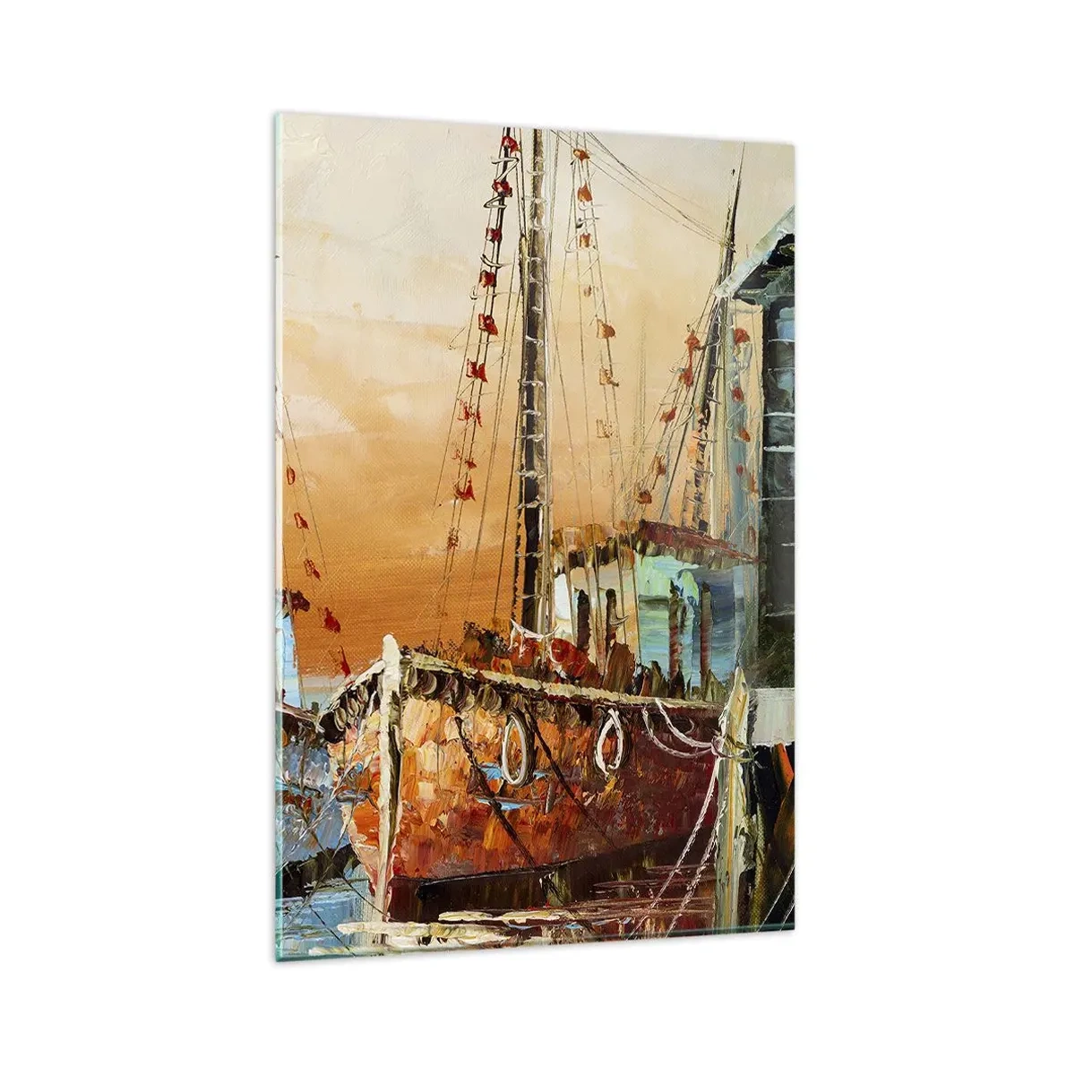 Billede på glas - Fredelig tilbagevenden - 80x120 cm