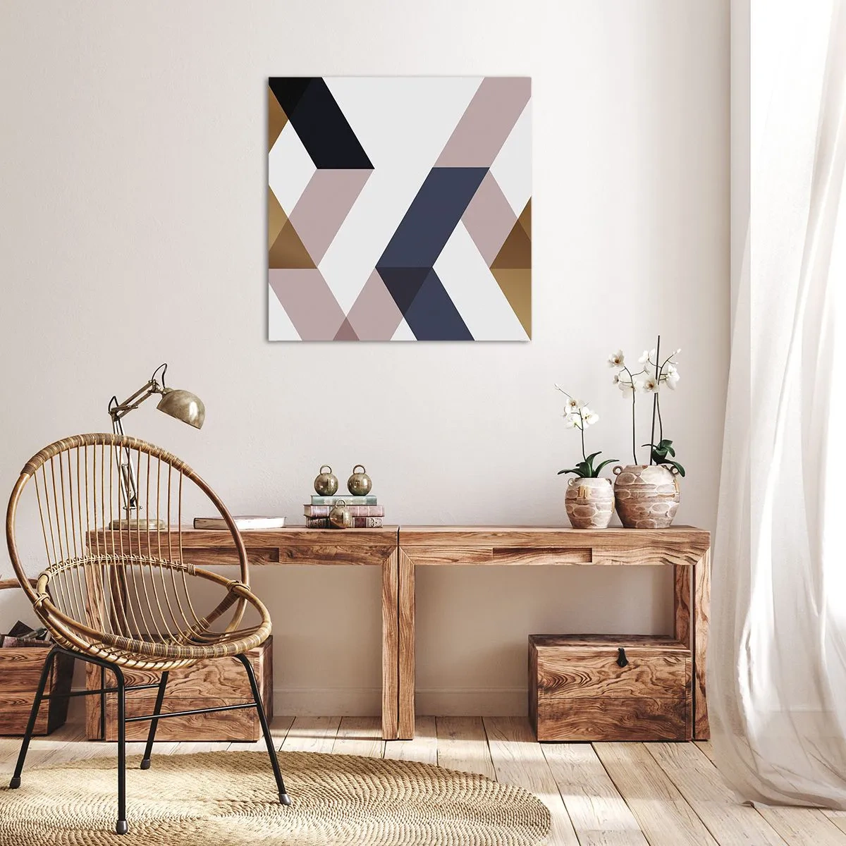 Lærredstryk - Billede på lærred - Planer og vinkler - 30x30 cm