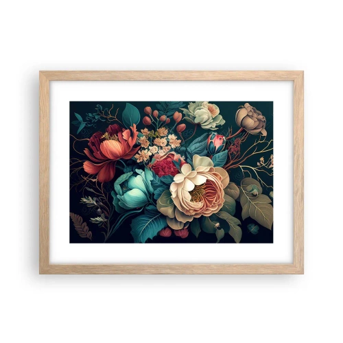 Plakat i ramme af lyst egetræ - Charme fra det 19. århundrede - 40x30 cm