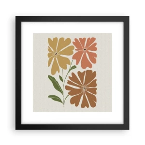 Plakat i sort ramme - Natur og geometri - 30x30 cm