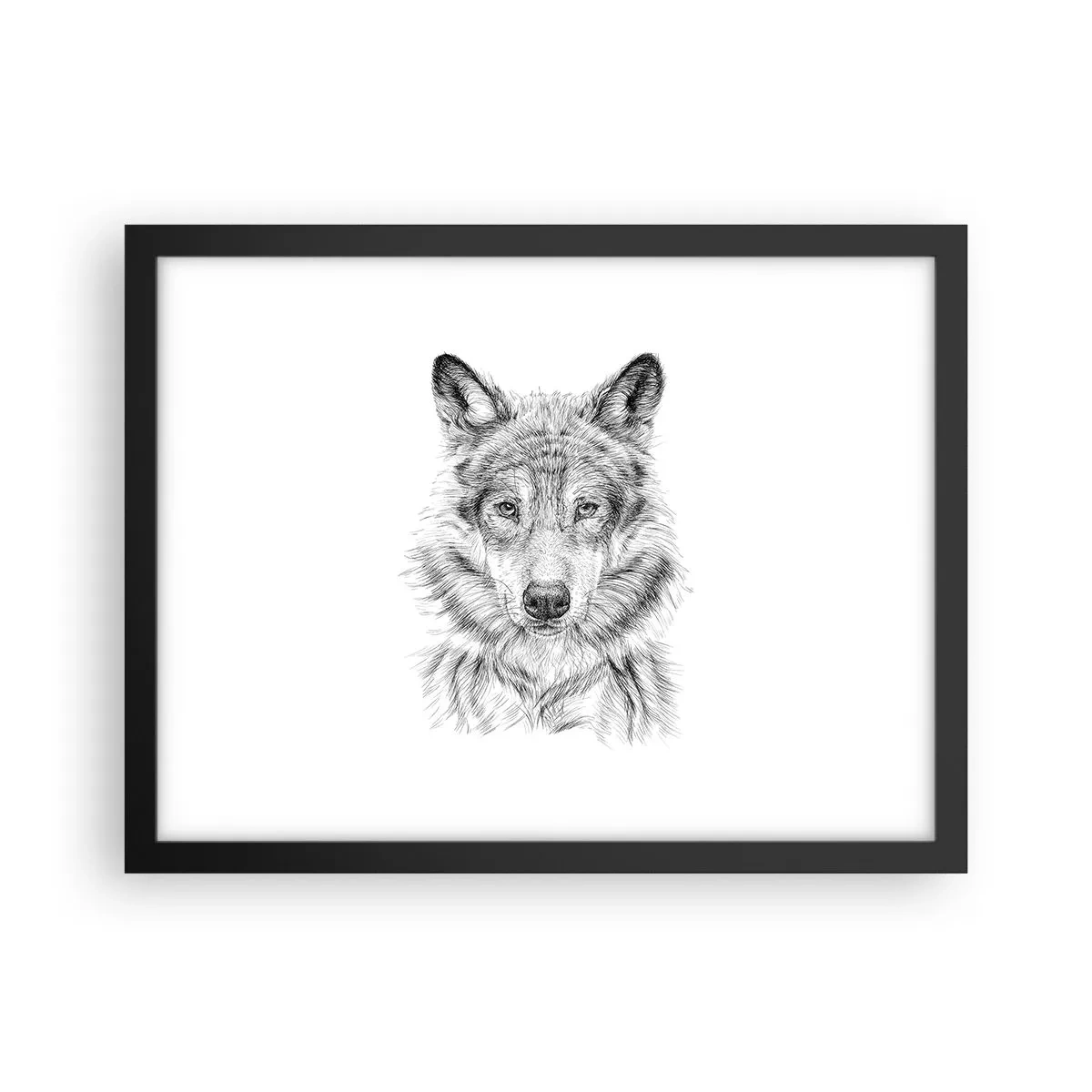 Plakat i sort ramme - En født leder - 40x30 cm