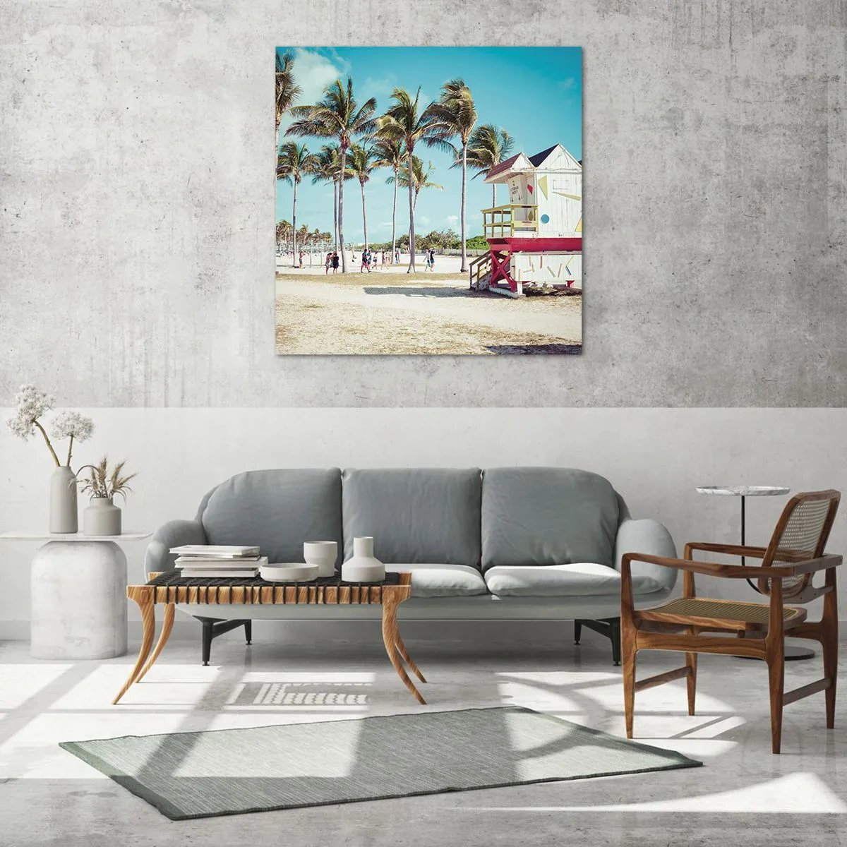 Billede på glas - En smuk dag foran dig - 40x40 cm