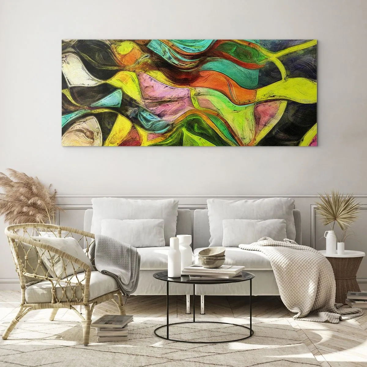 Billede på glas - Bevægelse er liv - 100x40 cm