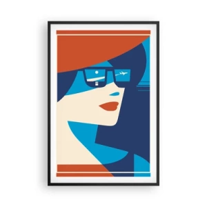 Plakat i sort ramme - Ferie rejse - 61x91 cm