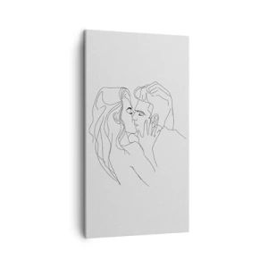 Lærredstryk - Billede på lærred - I samme linje - 45x80 cm