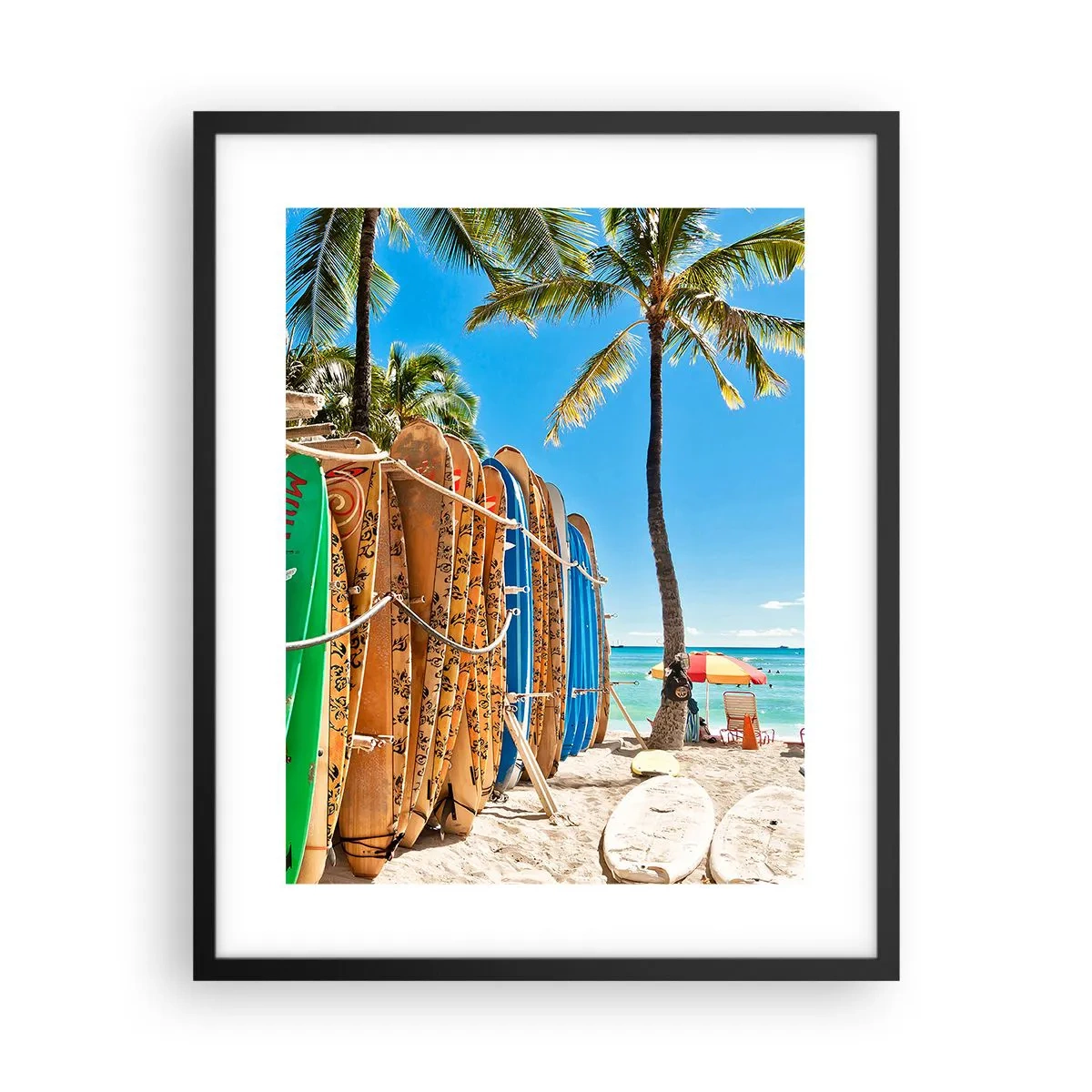 Plakat i sort ramme - Solrig sjov - 40x50 cm