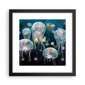 Plakat i sort ramme - Undervandsbold - 30x30 cm