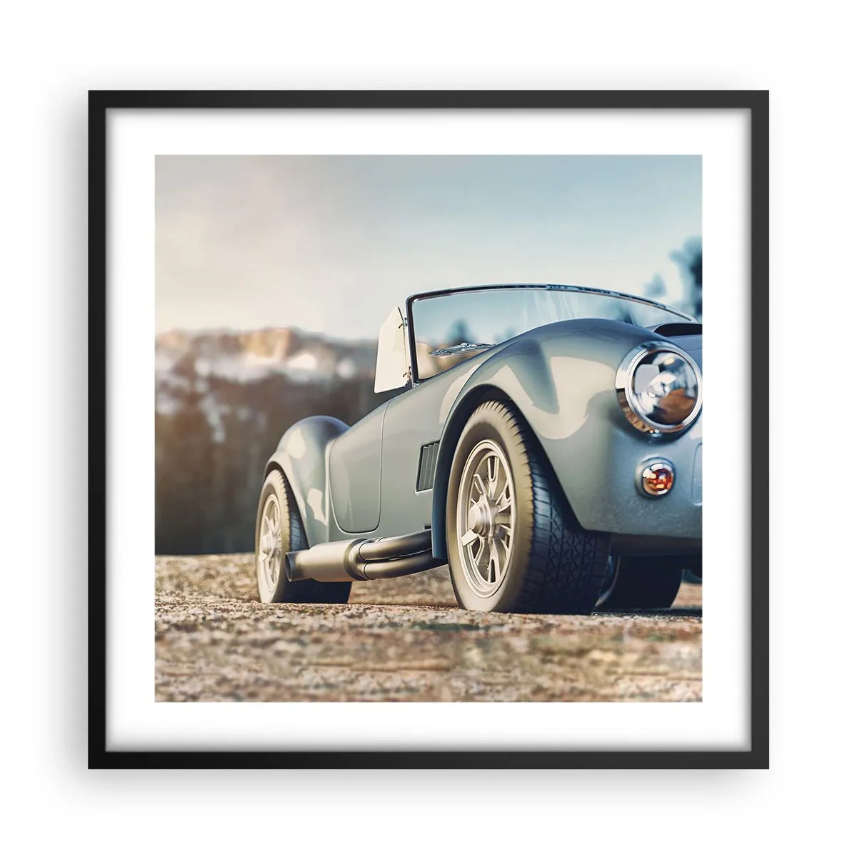 Plakat i sort ramme - Fordi stil betyder noget - 50x50 cm