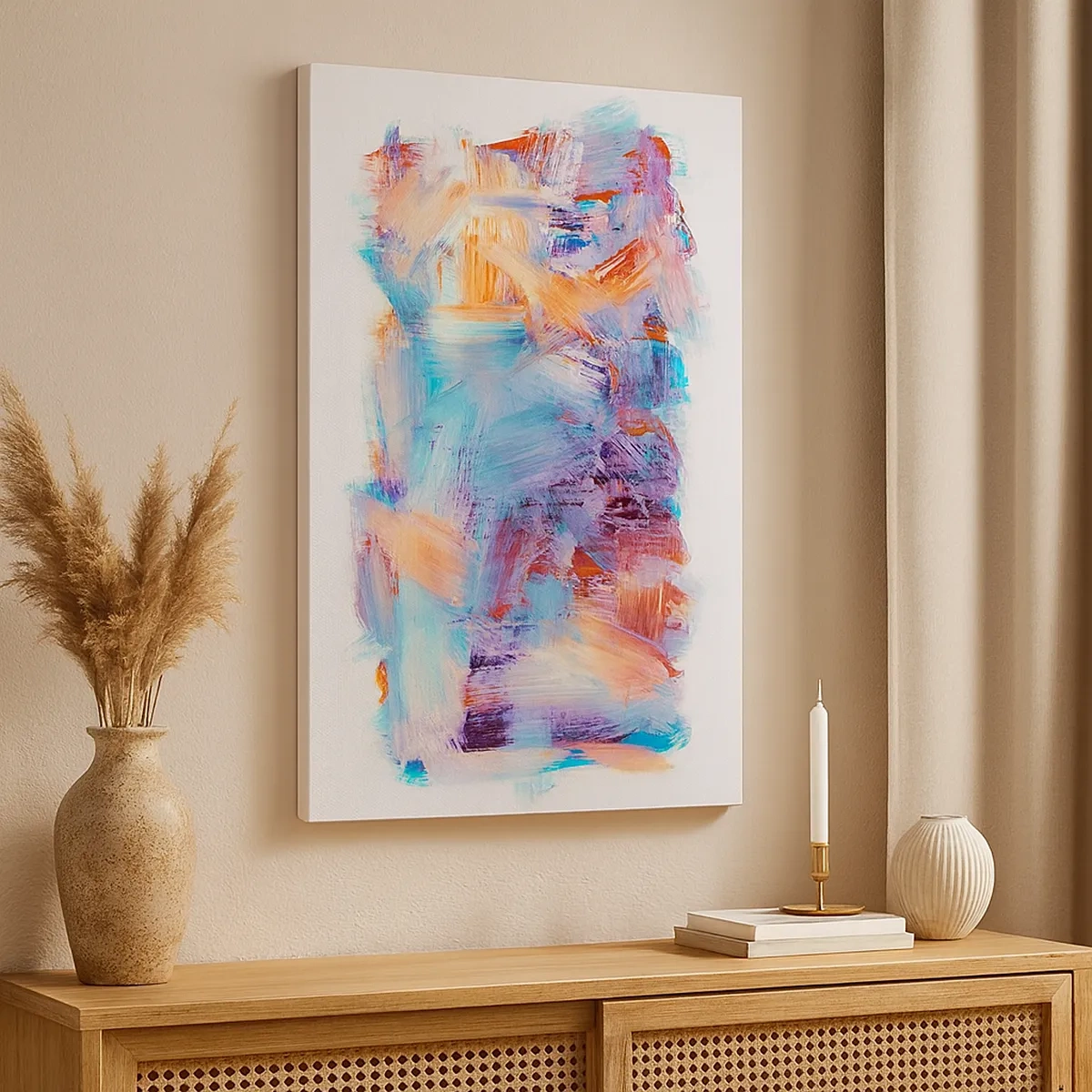 Lærredstryk - Billede på lærred - Farverigt rod - 50x70 cm