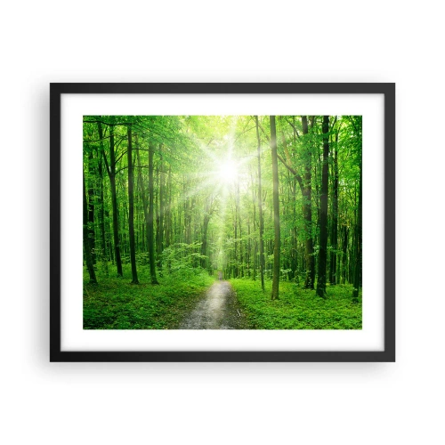 Plakat i sort ramme - Grøn katedral - 50x40 cm