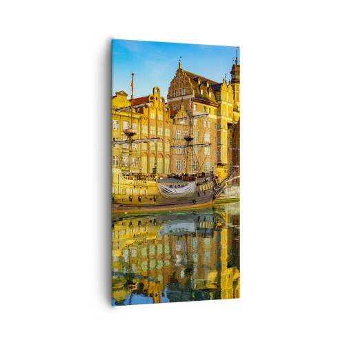 Lærredstryk - Billede på lærred - Et spejlbillede af fortiden - 65x120 cm