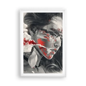 Plakat i hvid ramme - I det absurdes damp - 61x91 cm