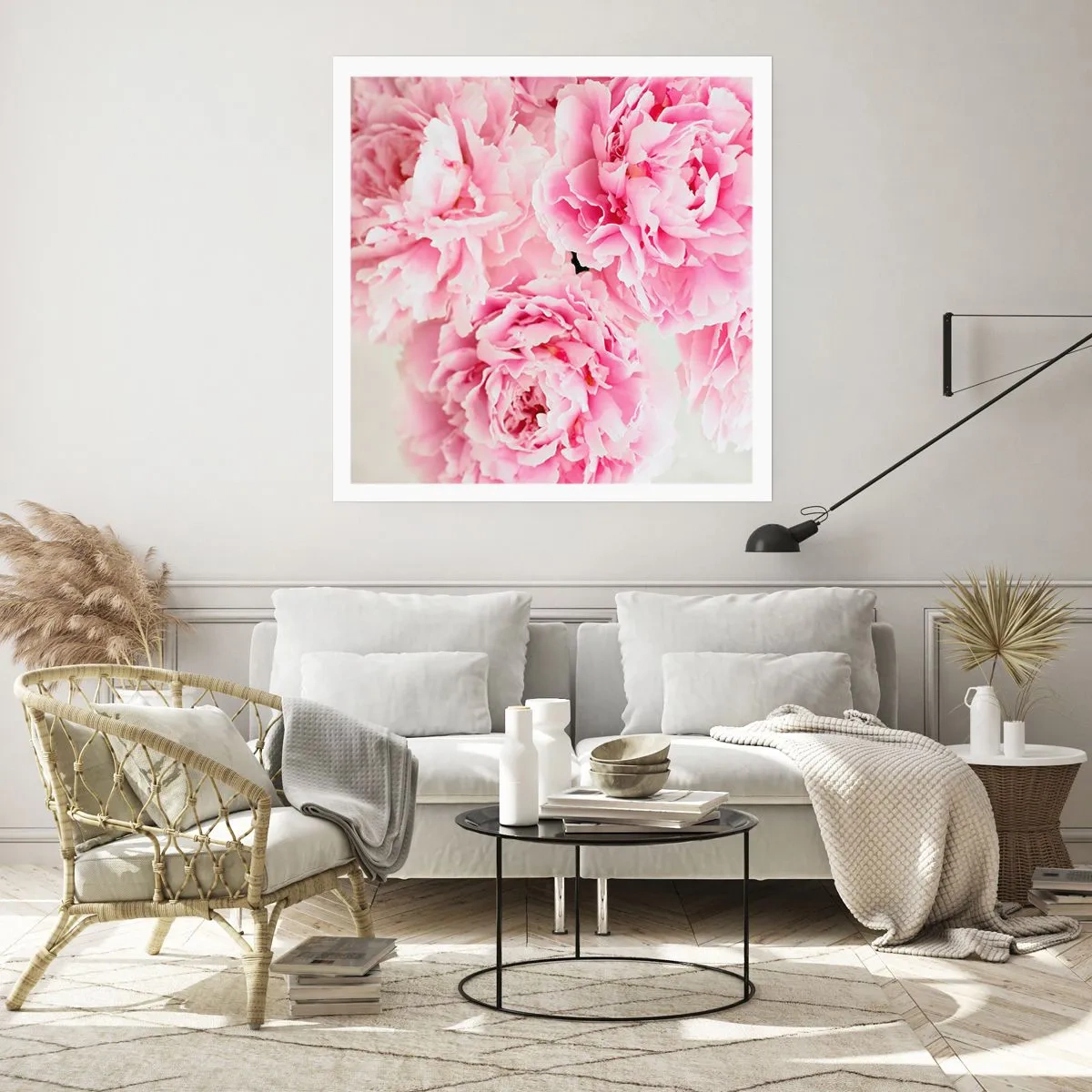 Plakat - I lyserød glamour - 40x40 cm