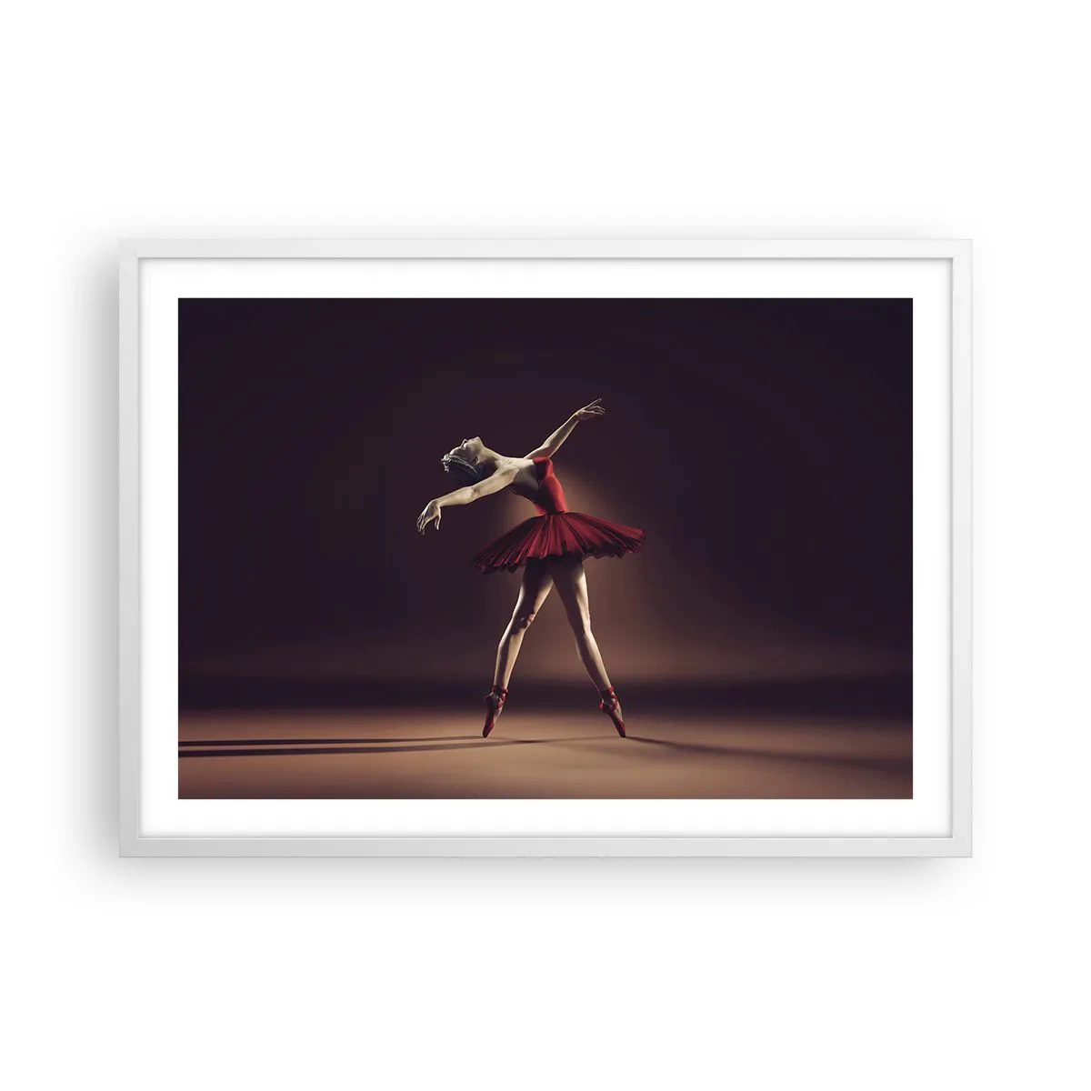 Plakat i hvid ramme - Prima ballerina - 70x50 cm