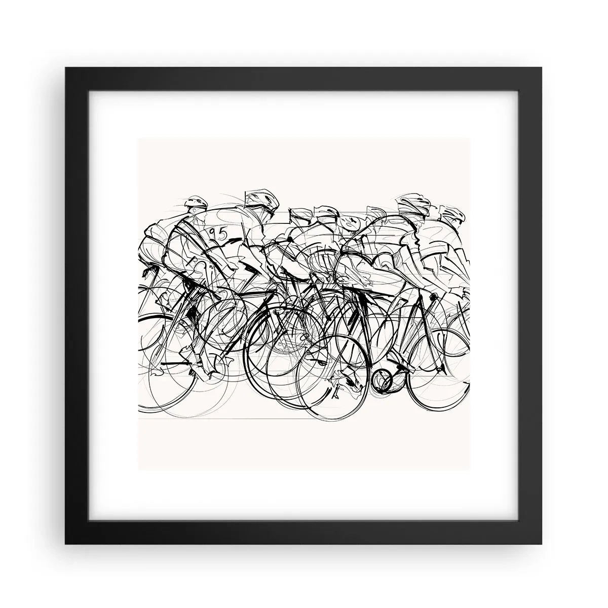 Plakat i sort ramme - Sammen i et team - 30x30 cm