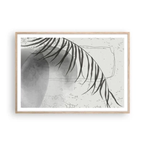 Plakat i ramme af lyst egetræ - Den subtile eksotisme i naturen - 100x70 cm