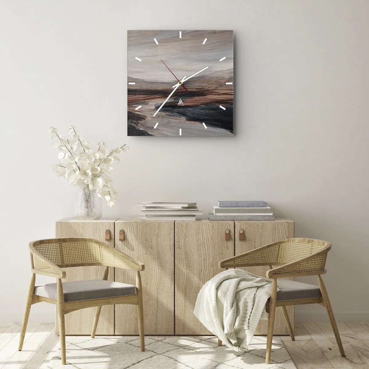 Vægur, Uret - Fredfyldt dal - 30x30 cm