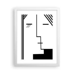 Plakat i hvid ramme - Bare et kys - 30x40 cm