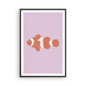 Plakat i sort ramme - I koraller til ansigt og hale - 61x91 cm