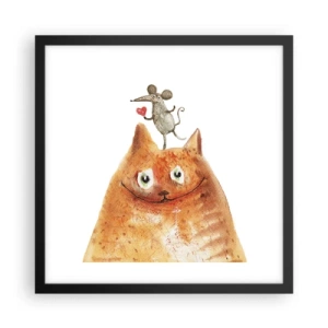 Plakat i sort ramme - Kærlighedens paradokser - 40x40 cm