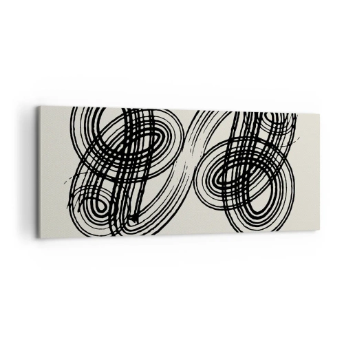 Lærredstryk - Billede på lærred - Det kom ud spontant - 100x40 cm