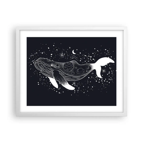 Plakat i hvid ramme - I universets ocean - 50x40 cm