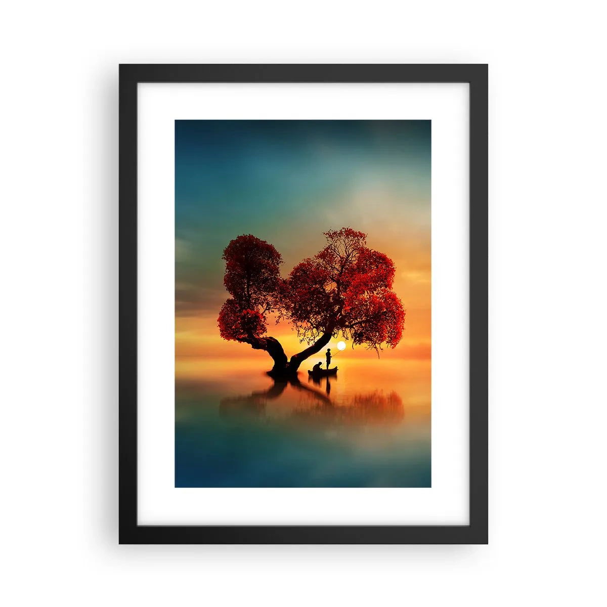 Plakat i sort ramme - Fjern og tavs verdensløshed - 30x40 cm