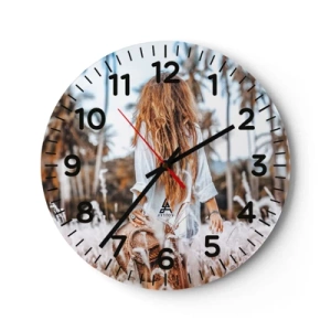 Vægur, Uret - Født af græsdun - 30x30 cm