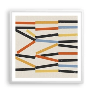 Plakat i hvid ramme - Vandret komposition - 60x60 cm