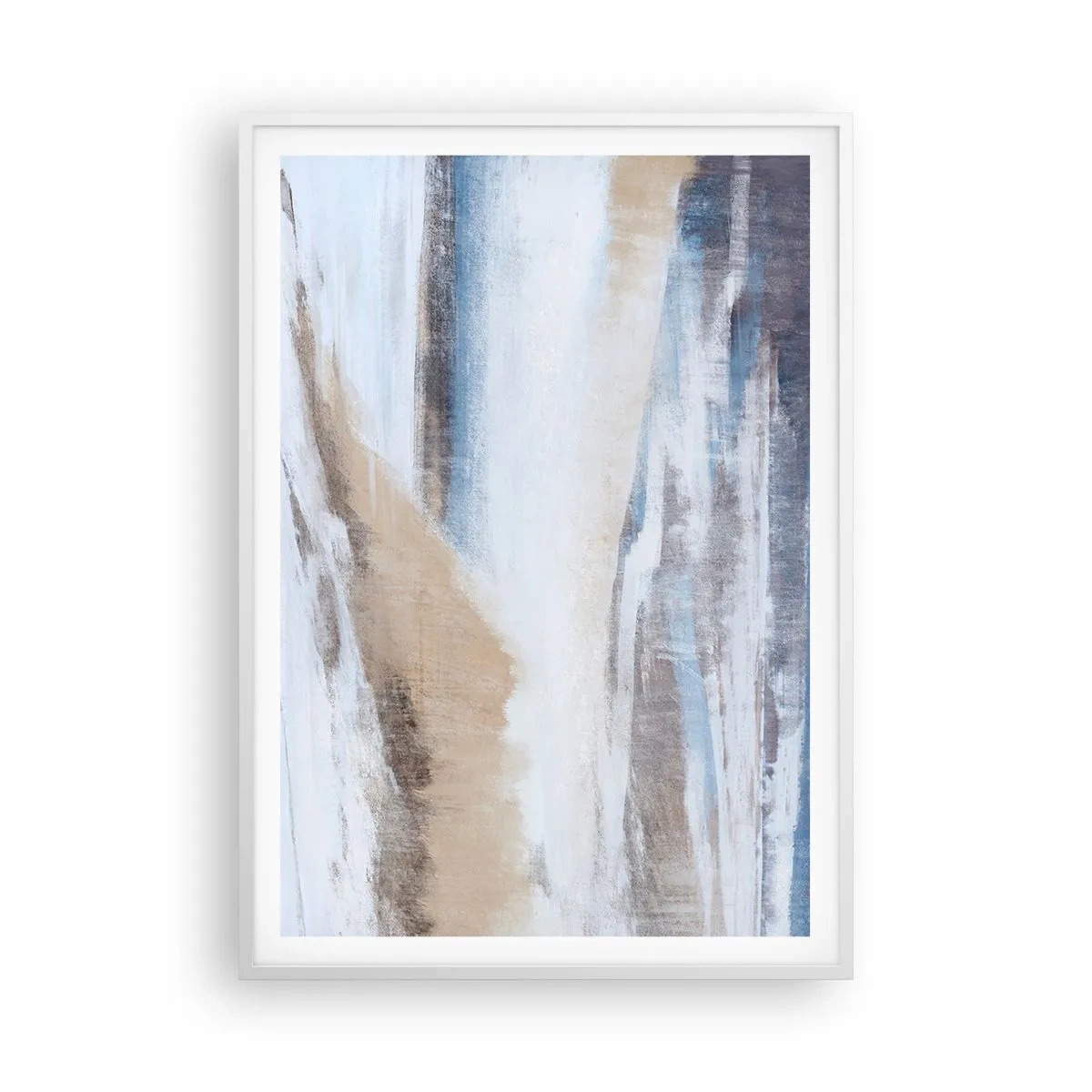 Plakat i hvid ramme - Vinterkomposition - 70x100 cm