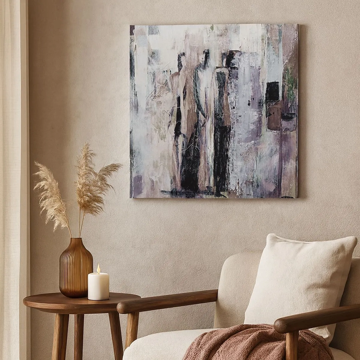 Lærredstryk - Billede på lærred - De mystiske tre - 30x30 cm