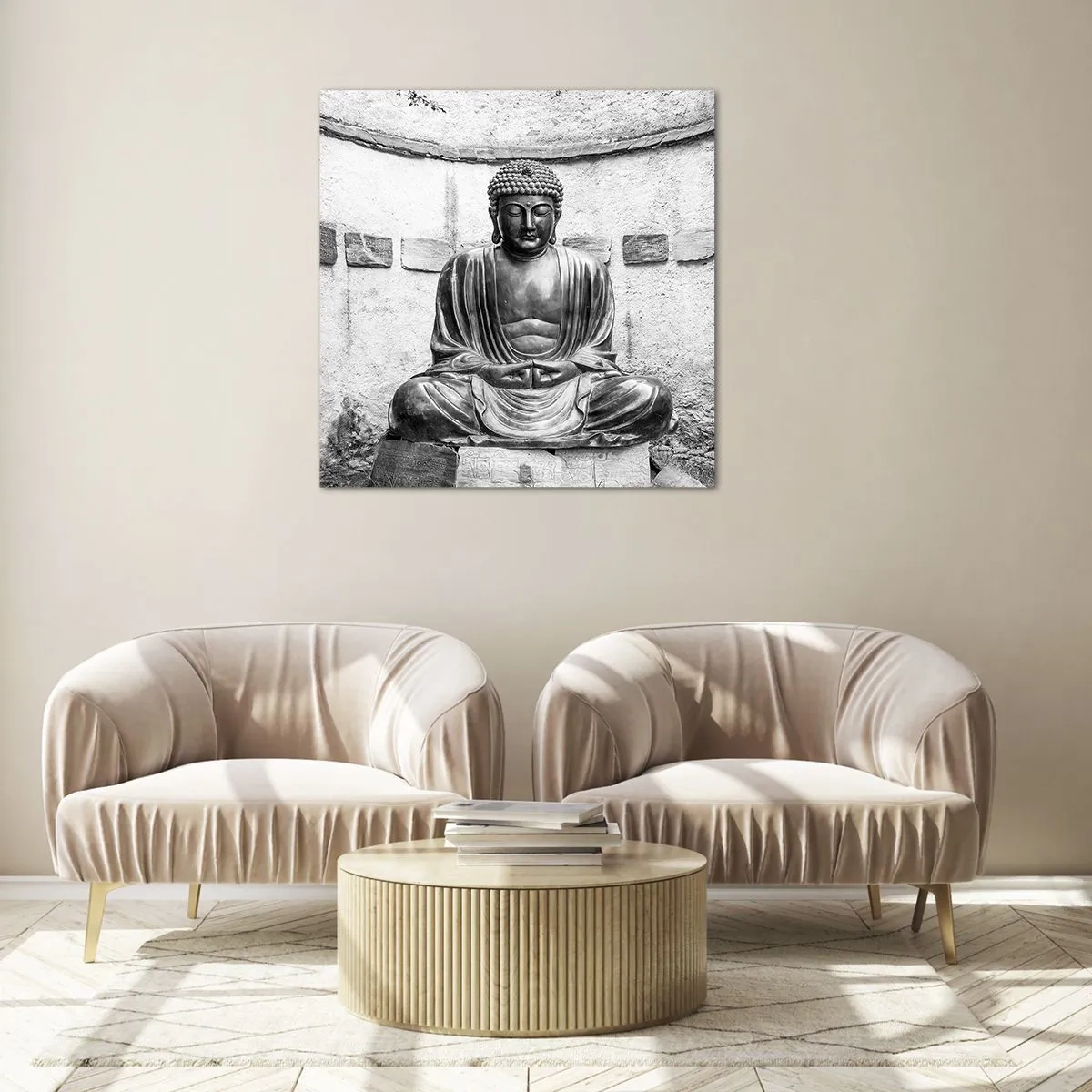 Billede på glas - Ved fredens kilde - 50x50 cm