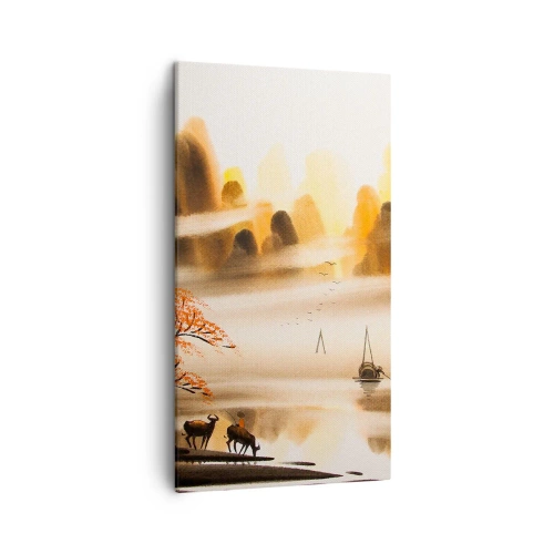 Lærredstryk - Billede på lærred - Længere væk end det fjerne Østen - 45x80 cm