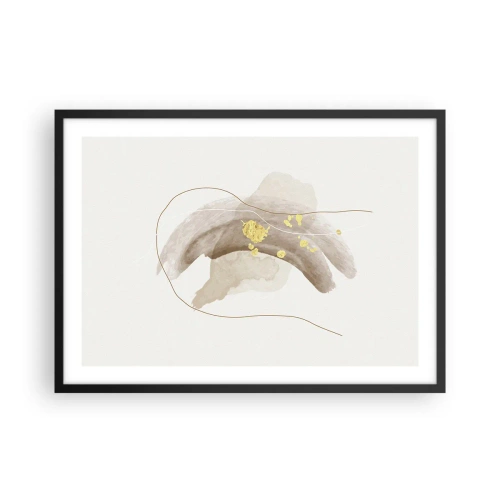 Plakat i sort ramme - Mødt i rummet - 70x50 cm