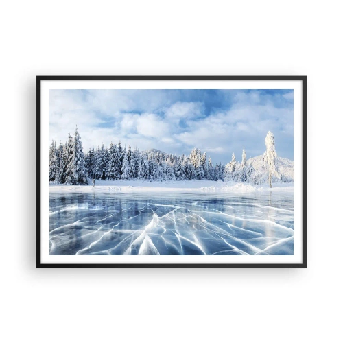 Plakat i sort ramme - En blændende og krystalklar udsigt - 100x70 cm