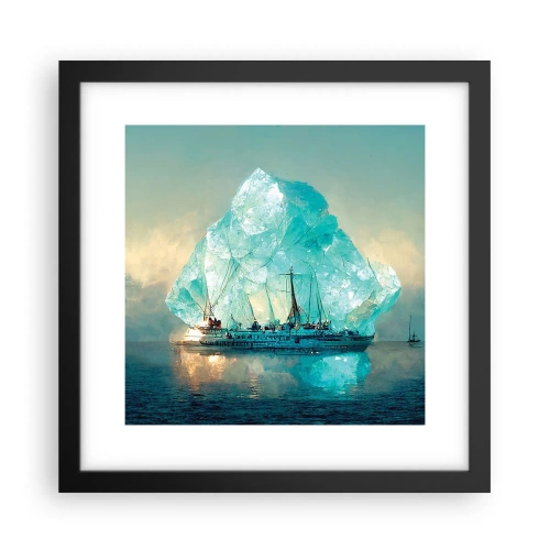 Plakat i sort ramme - Arktisk diamant - 30x30 cm