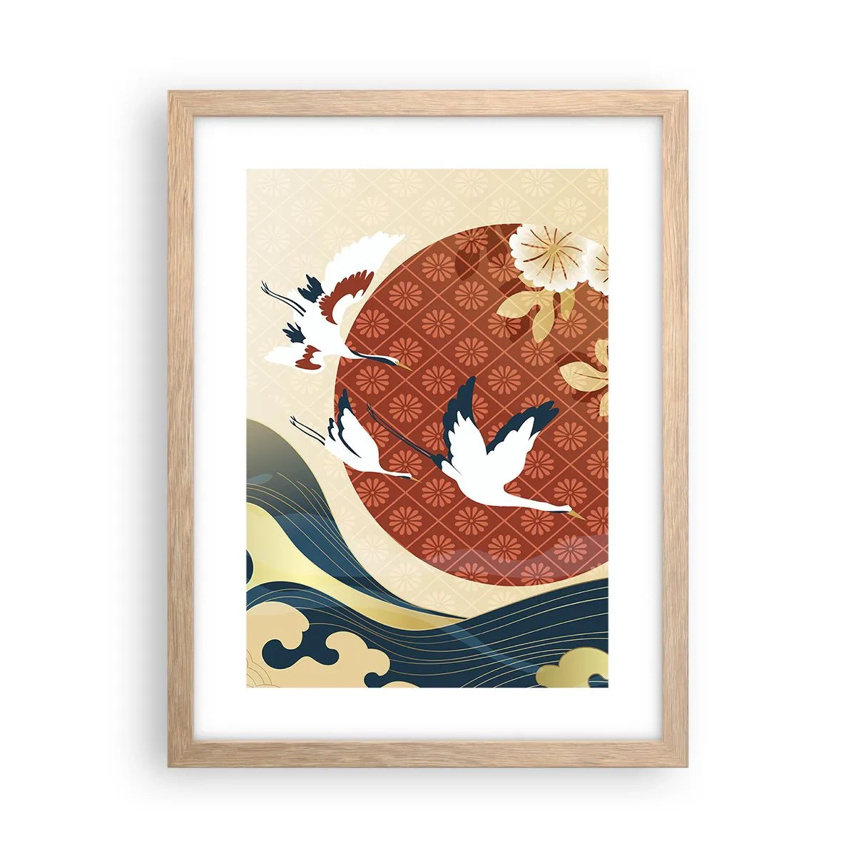Plakat i ramme af lyst egetræ - Kompatibel manglende overensstemmelse - 30x40 cm